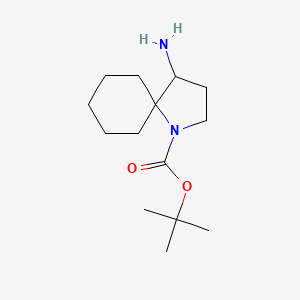 Tert-butyl4-amino-1-azaspiro[4.5]decane-1-carboxylate