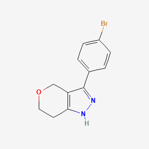 molecular formula C12H11BrN2O B13647994 3-(4-Bromophenyl)-1,4,6,7-tetrahydropyrano[4,3-c]pyrazole 