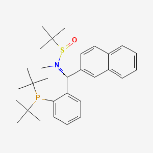 (R)-N-((R)-(2-(Di-tert-butylphosphanyl)phenyl)(naphthalen-2-yl)methyl)-N,2-dimethylpropane-2-sulfinamide