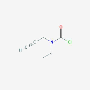 molecular formula C6H8ClNO B13648065 N-ethyl-N-(prop-2-yn-1-yl)carbamoyl chloride 