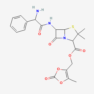 (5-methyl-2-oxo-1,3-dioxol-4-yl)methyl 6-[(2-amino-2-phenylacetyl)amino]-3,3-dimethyl-7-oxo-4-thia-1-azabicyclo[3.2.0]heptane-2-carboxylate