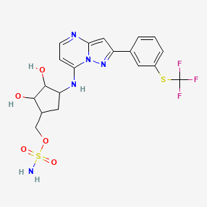 [2,3-Dihydroxy-4-[[2-[3-(trifluoromethylsulfanyl)phenyl]pyrazolo[1,5-a]pyrimidin-7-yl]amino]cyclopentyl]methyl sulfamate