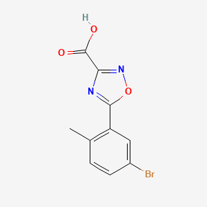 molecular formula C10H7BrN2O3 B13648083 5-(5-Bromo-2-methylphenyl)-1,2,4-oxadiazole-3-carboxylic acid 