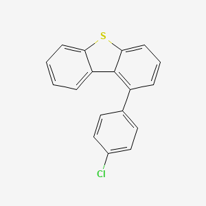 molecular formula C18H11ClS B13648150 1-(4-Chlorophenyl)dibenzo[b,d]thiophene 