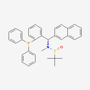 (R)-N-((S)-(2-(Diphenylphosphanyl)phenyl)(naphthalen-2-yl)methyl)-N,2-dimethylpropane-2-sulfinamide