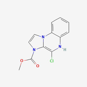 molecular formula C12H10ClN3O2 B13648175 Methyl 4-chloroimidazo[1,2-a]quinoxaline-3(5H)-carboxylate 