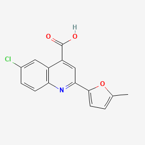 molecular formula C15H10ClNO3 B1364820 6-Chloro-2-(5-methyl-2-furyl)quinoline-4-carboxylic acid CAS No. 438216-26-3