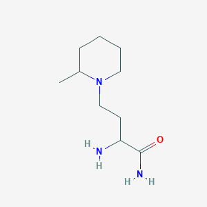 molecular formula C10H21N3O B13648217 2-Amino-4-(2-methylpiperidin-1-yl)butanamide 