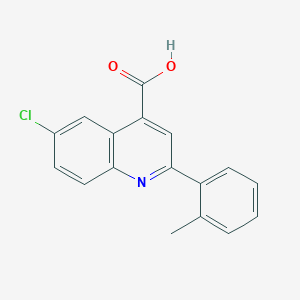 molecular formula C17H12ClNO2 B1364822 6-Chloro-2-(2-methylphenyl)quinoline-4-carboxylic acid CAS No. 669726-49-2