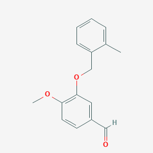 molecular formula C16H16O3 B1364839 4-Methoxy-3-[(2-methylbenzyl)oxy]benzaldehyde CAS No. 361369-12-2
