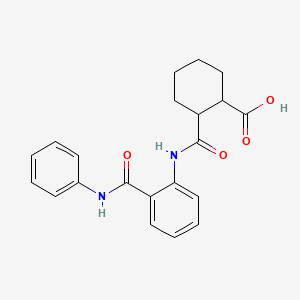 molecular formula C21H22N2O4 B1364851 2-{[2-(Anilinocarbonyl)anilino]carbonyl}cyclohexanecarboxylic acid 