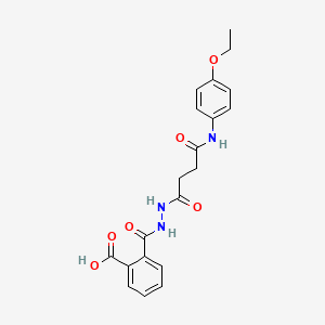 molecular formula C20H21N3O6 B1364866 2-[[[4-(4-Ethoxyanilino)-4-oxobutanoyl]amino]carbamoyl]benzoic acid 