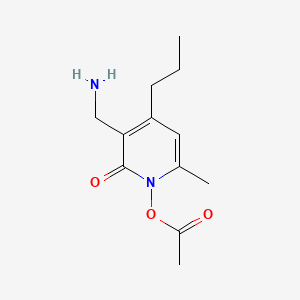 [3-(Aminomethyl)-6-methyl-2-oxo-4-propylpyridin-1-yl] acetate