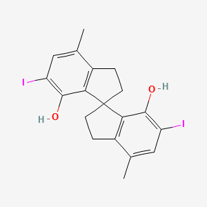 (S)-6,6'-diiodo-4,4'-dimethyl-2,2',3,3'-tetrahydro-1,1'-spirobi[indene]-7,7'-diol