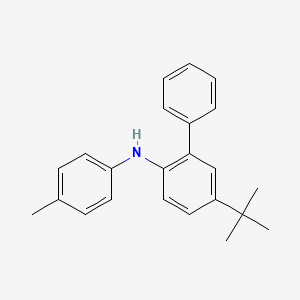 molecular formula C23H25N B13648899 5-(tert-Butyl)-N-(p-tolyl)-[1,1'-biphenyl]-2-amine 