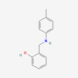 molecular formula C14H15NO B1364916 2-{[(4-甲基苯基)氨基]甲基}苯酚 CAS No. 14674-88-5