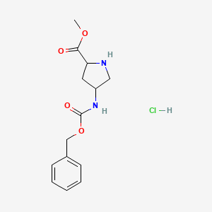 Methyl (2R,4R)-4-{[(benzyloxy)carbonyl]amino}pyrrolidine-2-carboxylate hydrochloride