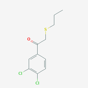 1-(3,4-Dichlorophenyl)-2-(propylthio)ethan-1-one