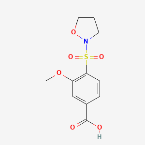 3-Methoxy-4-(1,2-oxazolidine-2-sulfonyl)benzoicacid