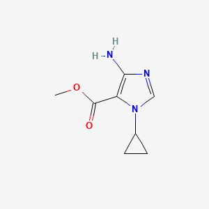 molecular formula C8H11N3O2 B13649464 methyl4-amino-1-cyclopropyl-1H-imidazole-5-carboxylate 