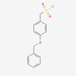 molecular formula C14H13ClO3S B13649471 (4-Benzyloxyphenyl)methanesulfonyl chloride 