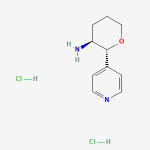 molecular formula C10H16Cl2N2O B13649483 (2R,3S)-2-(pyridin-4-yl)oxan-3-amine dihydrochloride 