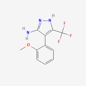 4-(2-methoxyphenyl)-5-(trifluoromethyl)-1H-pyrazol-3-amine