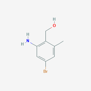 molecular formula C8H10BrNO B13649529 (2-Amino-4-bromo-6-methylphenyl)methanol 