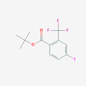 molecular formula C12H12F3IO2 B13649537 tert-Butyl 4-iodo-2-(trifluoromethyl)benzoate 