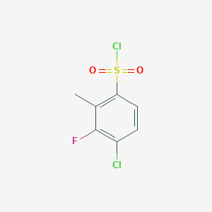 4-Chloro-3-fluoro-2-methylbenzene-1-sulfonyl chloride