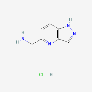 molecular formula C7H9ClN4 B13649611 (1H-Pyrazolo[4,3-b]pyridin-5-yl)methanamine hydrochloride 