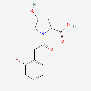 1-[(2-Fluorophenyl)acetyl]-4-hydroxypyrrolidine-2-carboxylic acid