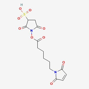 molecular formula C14H16N2O9S B1364972 1-[6-(2,5-二氧代吡咯-1-基)己酰氧基]-2,5-二氧代吡咯烷-3-磺酸 CAS No. 103848-61-9