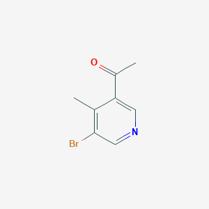 molecular formula C8H8BrNO B13649780 1-(5-Bromo-4-methylpyridin-3-yl)ethanone 