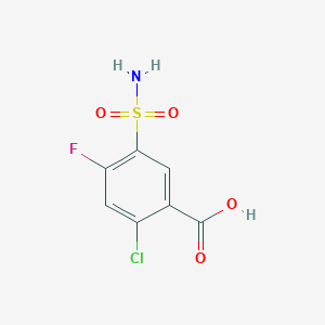 molecular formula C7H5ClFNO4S B1364979 2-氯-4-氟-5-磺酰胺基苯甲酸 CAS No. 4793-24-2