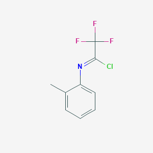 molecular formula C9H7ClF3N B13649797 2,2,2-trifluoro-N-(2-methylphenyl)ethanecarbonimidoyl chloride 