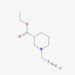 molecular formula C11H17NO2 B13649803 Ethyl 1-(prop-2-yn-1-yl)piperidine-3-carboxylate 