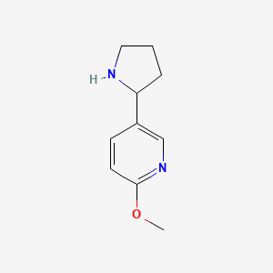 molecular formula C10H14N2O B1365001 2-甲氧基-5-(2-吡咯烷基)吡啶 CAS No. 185510-44-5
