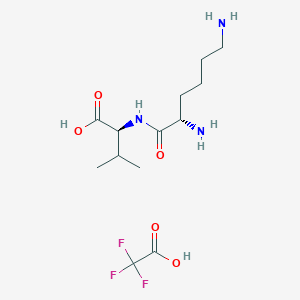 (2S)-2-[[(2S)-2,6-diaminohexanoyl]amino]-3-methylbutanoic acid;2,2,2-trifluoroacetic acid