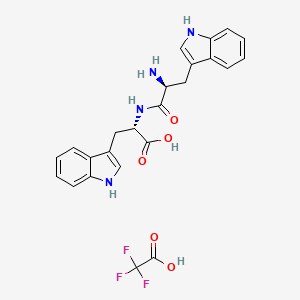 (2S)-2-[[(2S)-2-amino-3-(1H-indol-3-yl)propanoyl]amino]-3-(1H-indol-3-yl)propanoic acid;2,2,2-trifluoroacetic acid