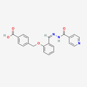 molecular formula C21H17N3O4 B13650134 4-[[2-[(Z)-(pyridine-4-carbonylhydrazinylidene)methyl]phenoxy]methyl]benzoic acid 