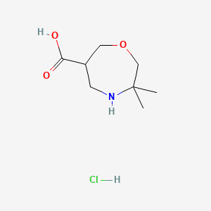 3,3-Dimethyl-1,4-oxazepane-6-carboxylic acid hydrochloride