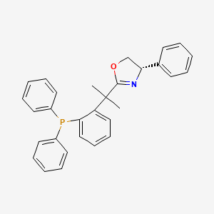 (S)-2-(2-(2-(Diphenylphosphino)phenyl)propan-2-yl)-4-phenyl-4,5-dihydrooxazole