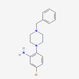 B1365028 2-(4-Benzyl-1-piperazinyl)-5-bromophenylamine CAS No. 883908-27-8