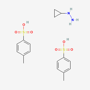 Cyclopropylhydrazine bis(4-methylbenzenesulfonate)