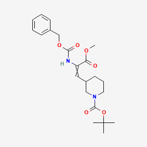 Tert-butyl 3-[3-methoxy-3-oxo-2-(phenylmethoxycarbonylamino)prop-1-enyl]piperidine-1-carboxylate