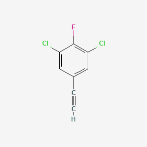 molecular formula C8H3Cl2F B13650332 1,3-Dichloro-5-ethynyl-2-fluorobenzene 