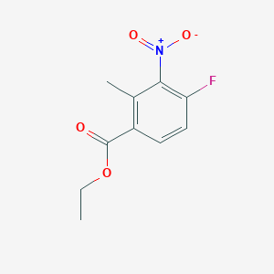 molecular formula C10H10FNO4 B13650387 Ethyl 4-fluoro-2-methyl-3-nitrobenzoate 