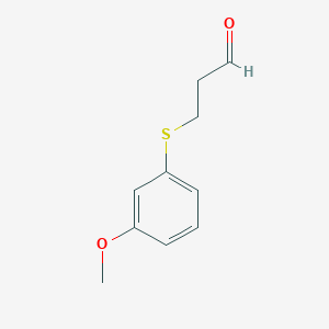 molecular formula C10H12O2S B13650428 3-((3-Methoxyphenyl)thio)propanal 