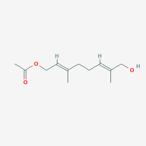 molecular formula C12H20O3 B13650440 8-Hydroxygeranyl acetate CAS No. 37905-03-6